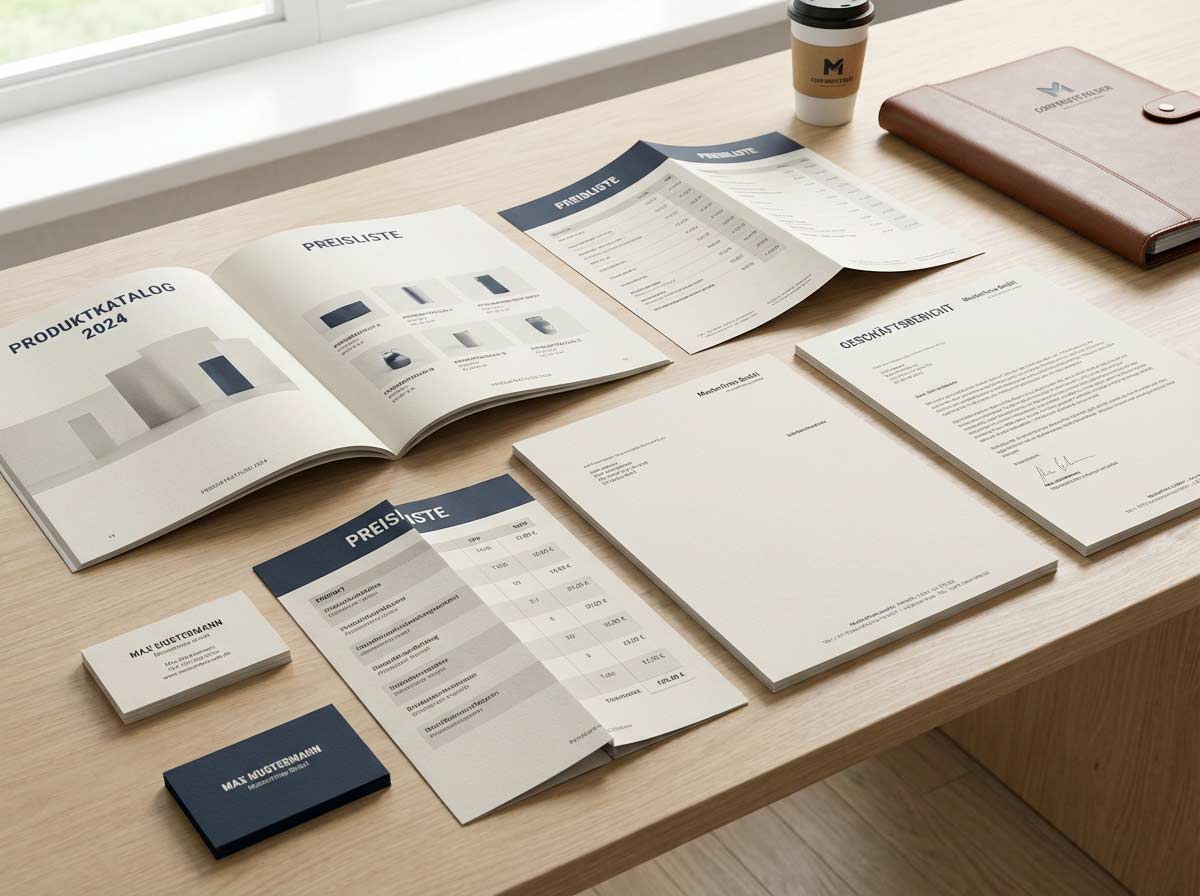 Gedruckte Preislisten und Produktkataloge für den professionellen Geschäftseinsatz